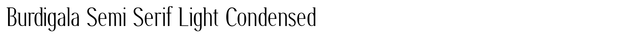 Burdigala Semi Serif Light Condensed image
